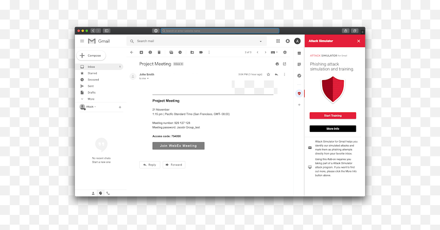 Attack Simulator For Gmail - G Suite Marketplace Screenshot Png,Gmail Logo Transparent