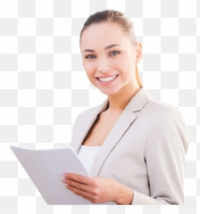Download Beautiful Smiling Business Woman With Tablet - Portable Network Graphics Png,Business Woman Png