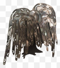 Vintage Brutalist Metal Weeping Willow Tree Wall Art - Iron Png,Weeping Willow Png