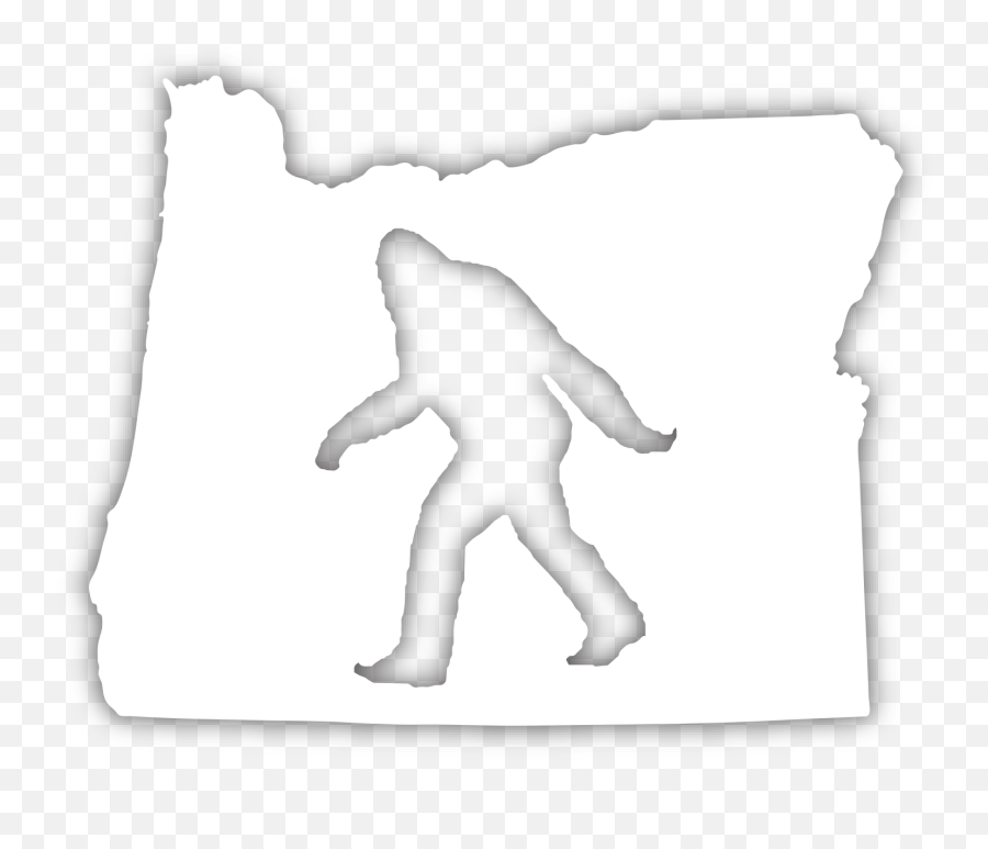 Sasquatch Or Diecut Sticker - Cartoon Transparent Cartoon Silhouette Png,Sasquatch Png