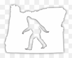Sasquatch Or Diecut Sticker - Cartoon Transparent Cartoon Silhouette Png,Sasquatch Png