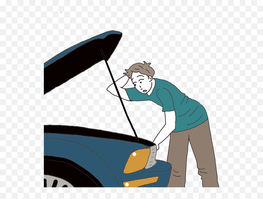 Download Broken Car Png Cartoon Clipart - Car Has Broken Down,Broken Car Png