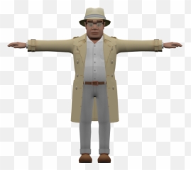 3ds - Detective Pikachu Frank Holiday The Models Resource Figurine Png,Detective Pikachu Png