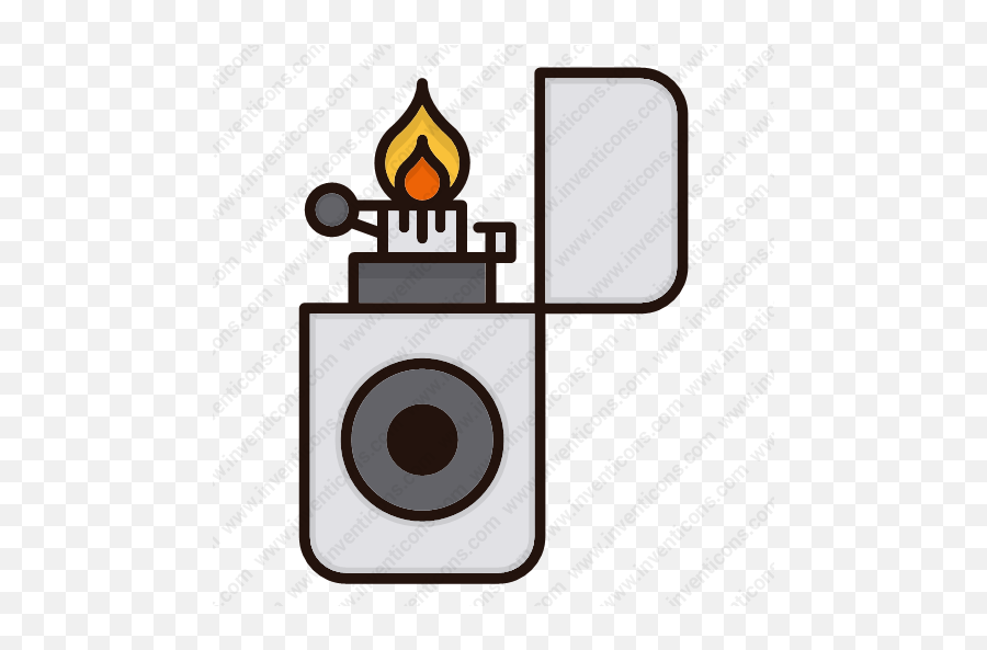 Download Fire Flame Flint Lighter Smoke Smoking Zippo Vector Icon Inventicons - Clip Art Png,Fire Smoke Png