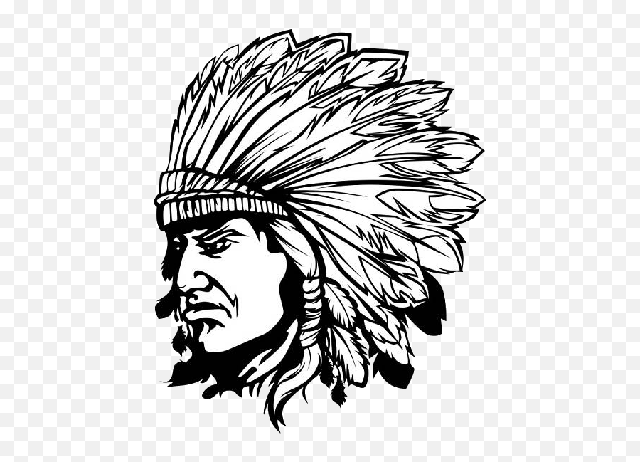 Download American Indians Png Image For - Indian Head Clipart Black And White,Png Indians