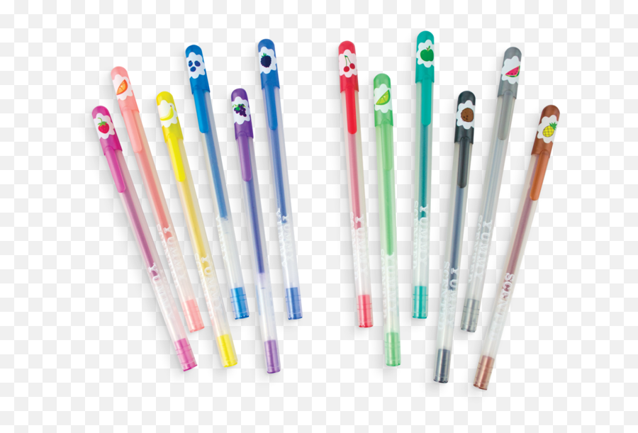Yummy Set Of 12 Scented Glitter Gel Pens - Gel Pens Png,Pens Png