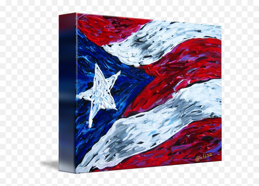 Puerto Rican Flag By Galina Victoria - Horizontal Png,Puerto Rican Flag Png
