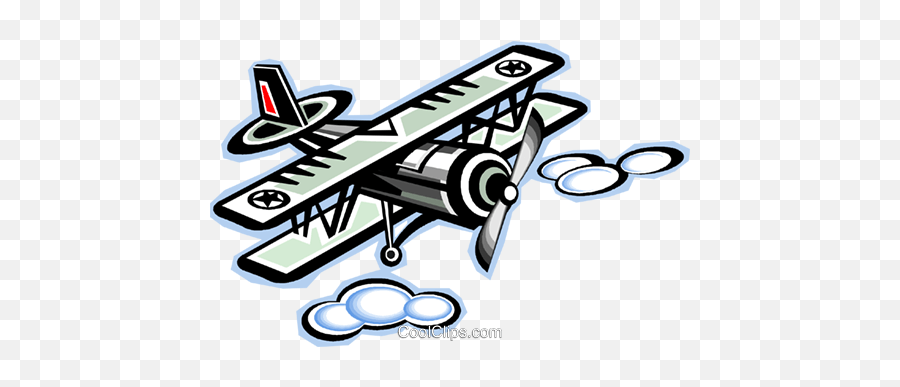 Biplane Royalty Free Vector Clip Art Illustration - Vc015804 Air Transportation Png,Biplane Png