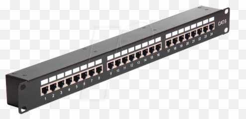 Delock 43295 - 48 Cm 19 Coupler Patch Panel Cat 6 24 Port Patch Paneel Png,Panel Png