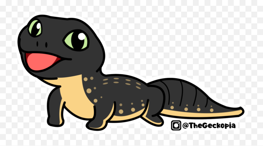 Black Night Leopard Gecko Sticker - Animal Figure Png,Leopard Gecko Png