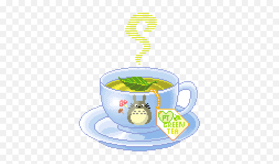 Download Pixel And Kawaii Image - Green Tea Pixel Art Png Transparent Tea Pixel Art,Kawaii Pixel Png