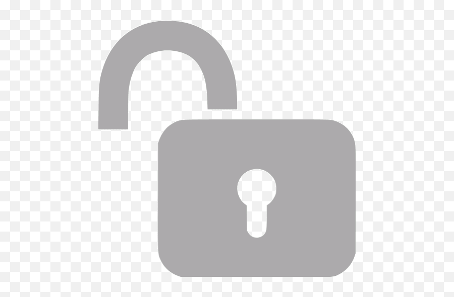 Dark Gray Unlock Icon - Unlocked Lock Icon Transparent Png,Unlock Icon