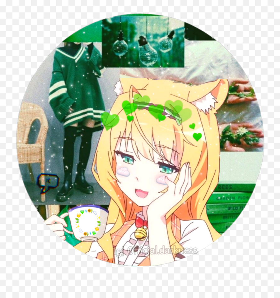 Green Anime Girl Aesthetic Icon - Gambarku Yellow Aesthetic Pfp Pastel Png,Miku Icon