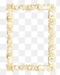Download Free Png Vintage Border Frame Clipart - Gold