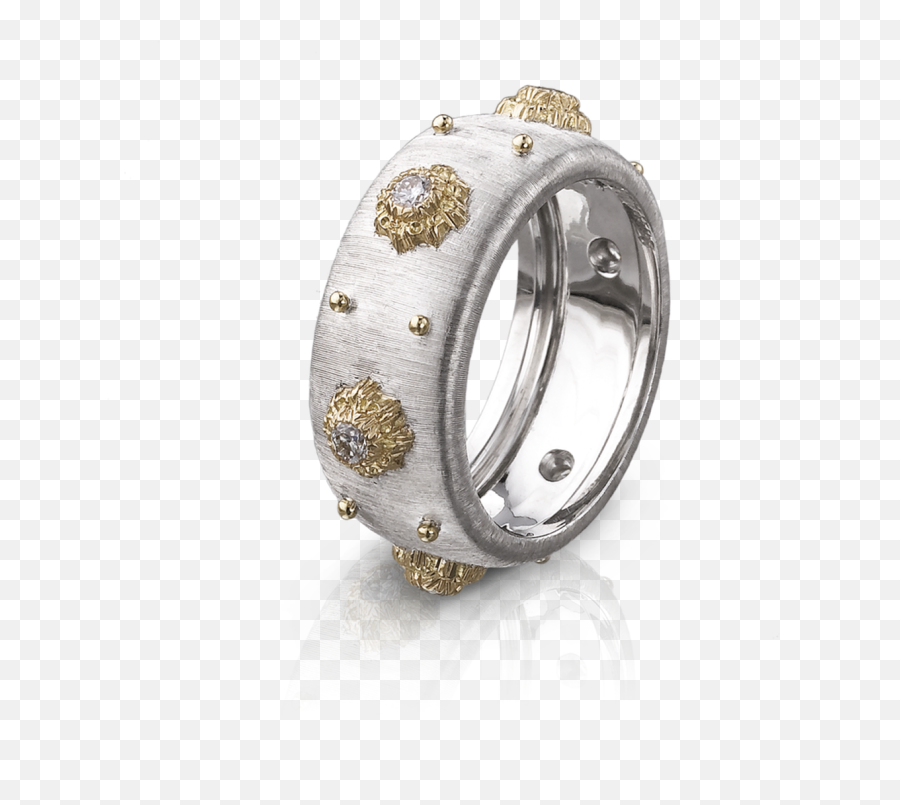 Buccellati Macri Eternelle Ring In White And Yellow Gold Size 6 - Buccellati Macri Eternelle Ring Png,Yellow Diamond Icon
