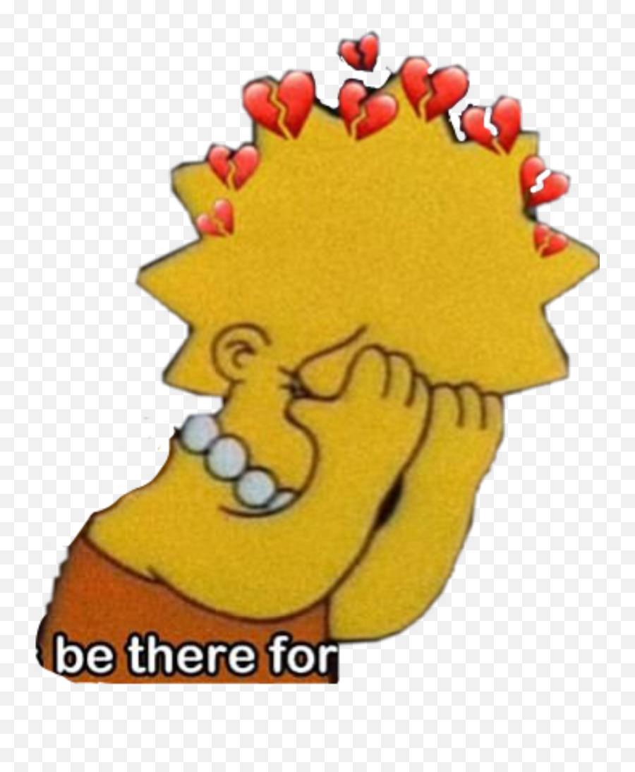 Download Popular And Trending Heartbroken Stickers - Lisa Heartbroken Sad Simpsons Png,Lisa Simpson Png