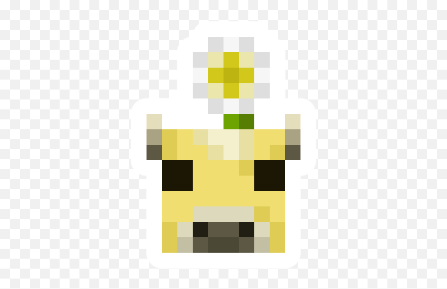 Moobloom Stickers - Minecraft Moobloom Pixel Art Png,Minecraft Channel Icon