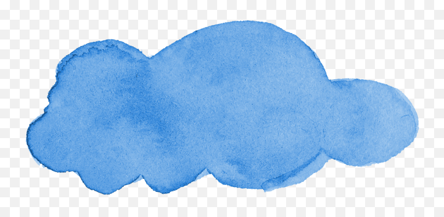 Blue Watercolor Cloud Transparent - Marine Mammal Png,Blue Clouds Png