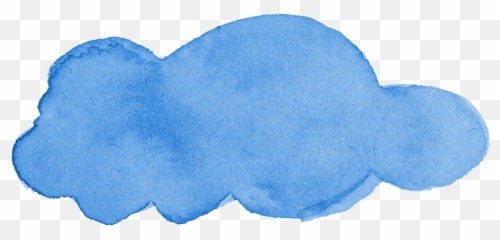 Blue Watercolor Cloud Transparent - Marine Mammal png