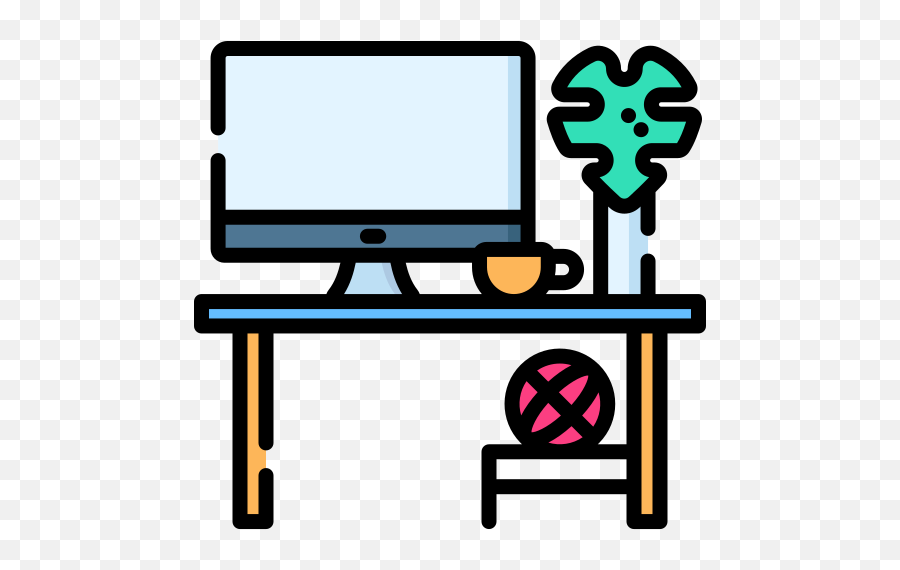 Work Table - Free Computer Icons Computer Desk Png,Table Work Icon