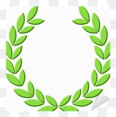 Sticker Lorbeerkranz Grün 3d - PIXERSUS Couronne De Laurier Vert png