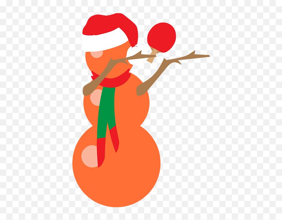 Funny Christmas Dabbing Ping Pong Table Tennis Snowman Xmas - Drawing Png,Pong Icon