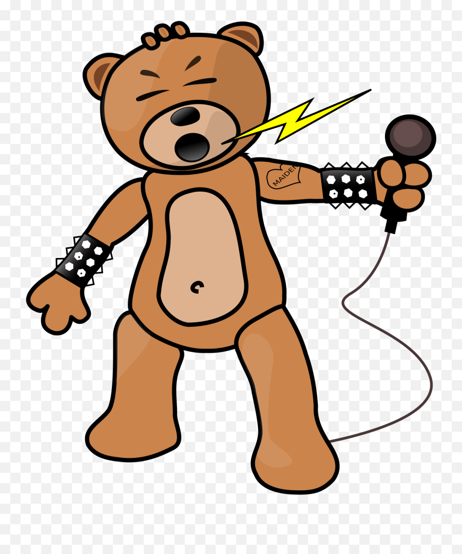 Download Free Teddy Bear Clipart Png - Singing Bear Shower Bear Standing Up Cartoon,Teddy Bear Clipart Png