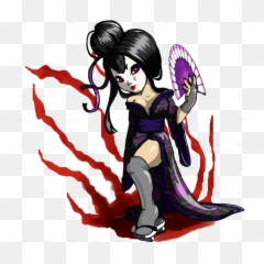 Geisha Bw Plus - Tattoo Png Clipart Full Fictional Character