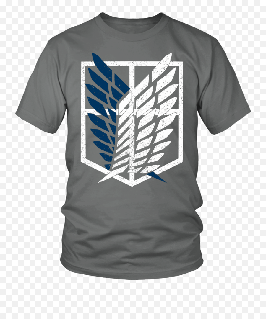 Attack - Survey Corps Logo Men Short Sleeve T Attack On Titan Wings Of Freedom Png,Attack On Titan Logo Png