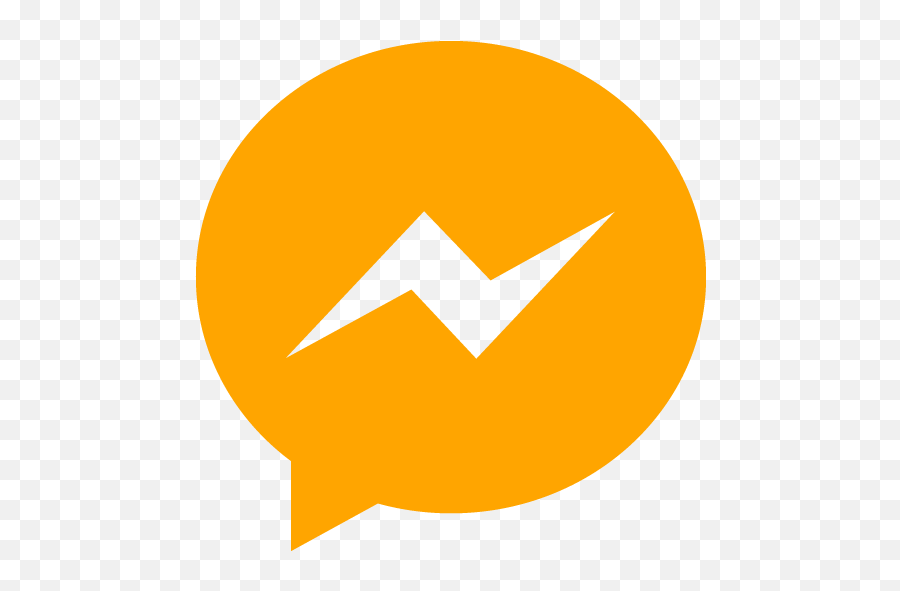 Orange Messenger Icon - Free Orange Social Icons Png,Facebook Messenger Icon