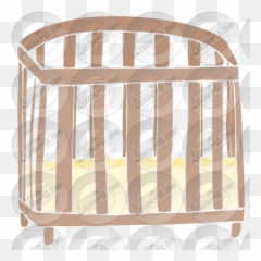 Crib Stencil For Classroom Therapy Use - Great Crib Clipart Couch Png,Crib Png