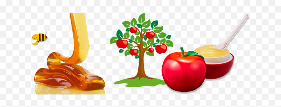 Apple Honey Png Transparent Image Mart - Draw Four Season Of Apple Tree,Honey Transparent