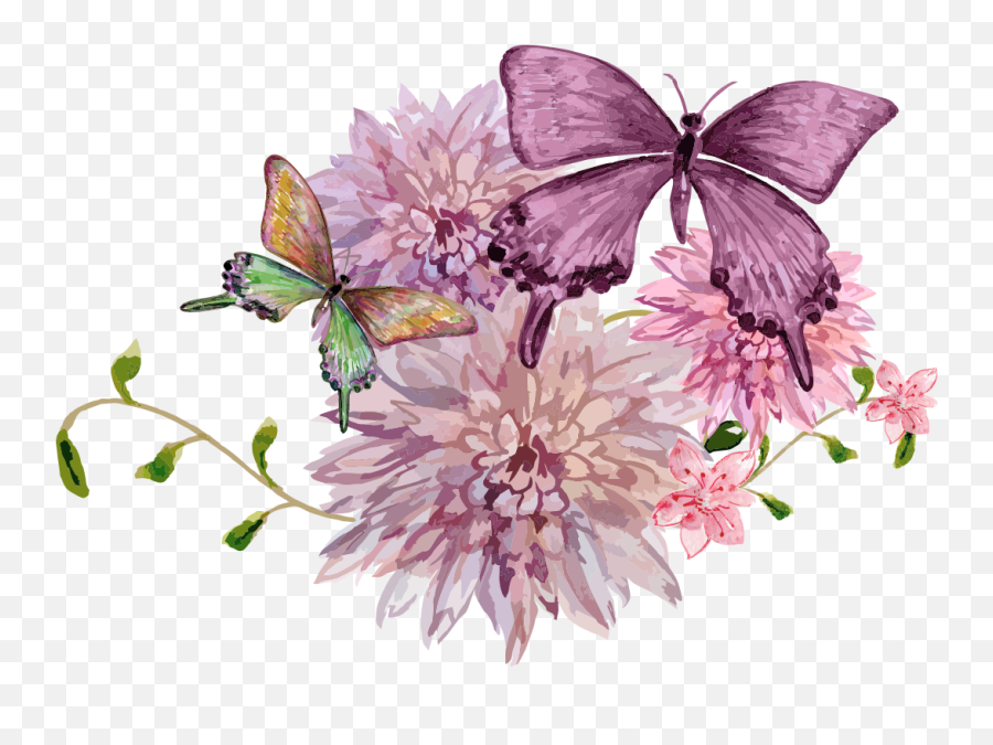 Download Free Butterfly Painting Cartoon Beautiful - Beautiful Butterfly On  Flower Drawing Png,Mariposa Png - free transparent png images 