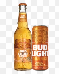 Download Bud Light Orange Cansbottles - Glass Bottle PNG Png