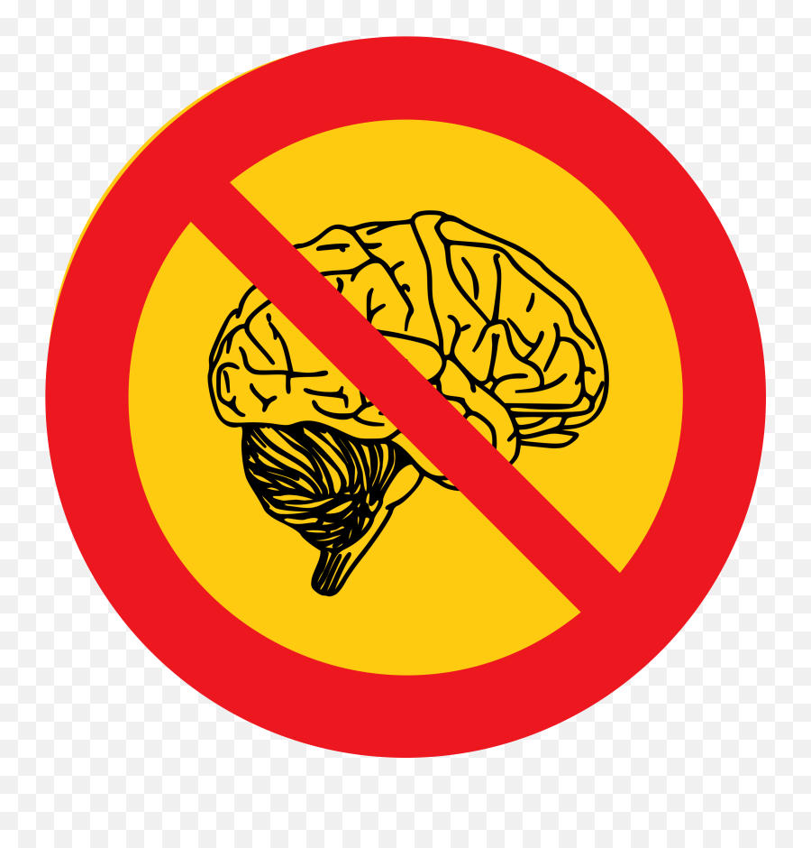 Brain Knowledge Clipart - Clip Art Library No Thinking Clipart Png,Knowledge Png