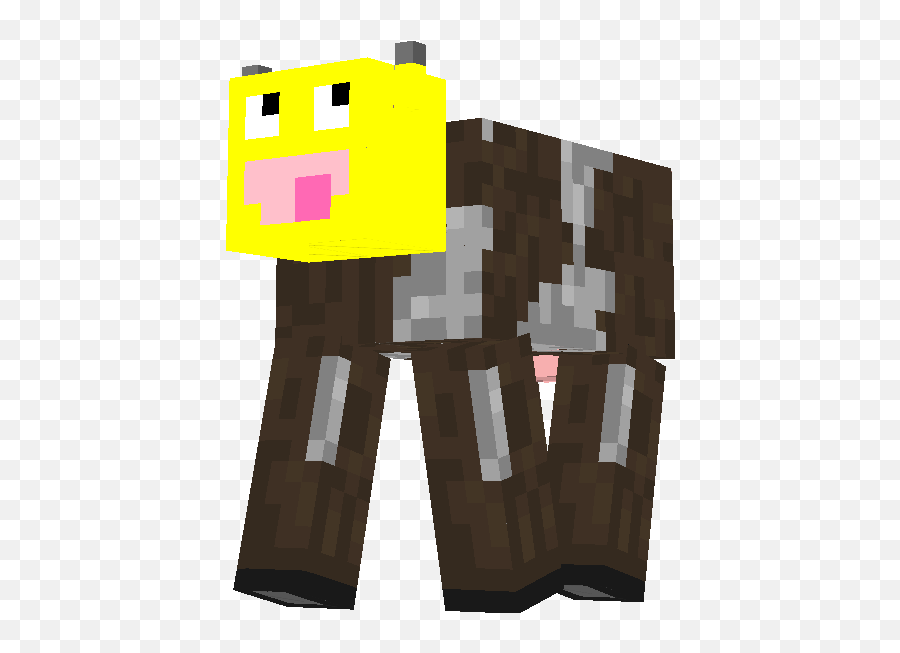 Download Minecraft Cow Face - Cartoon Full Size Cartoon Minecraft Cow Png,Cow Face Png