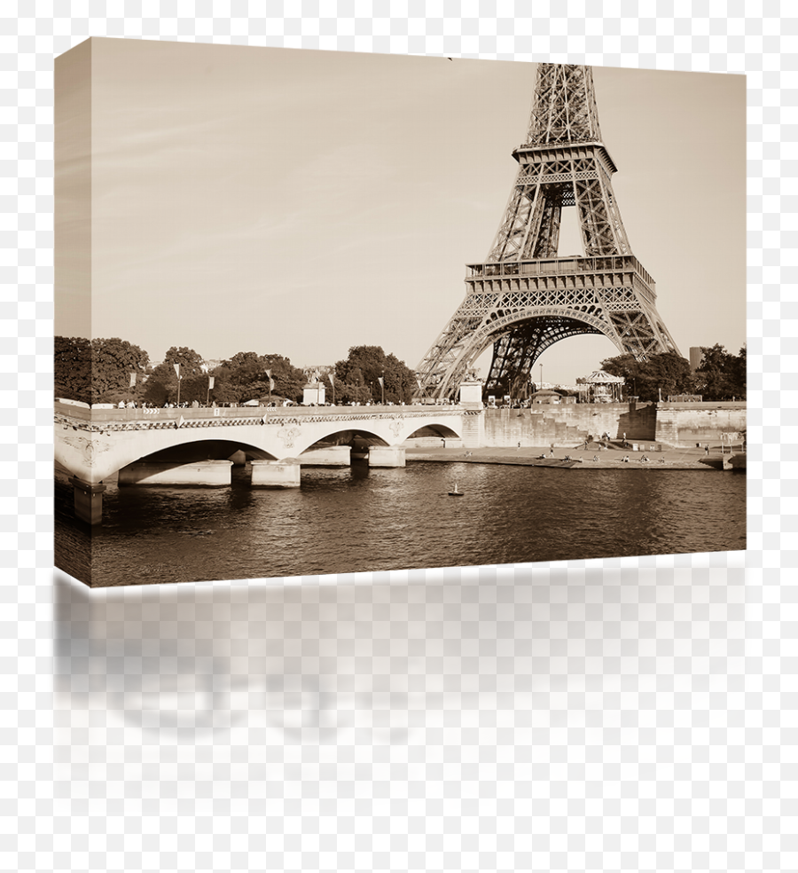 Download Hd Eiffel Tower Bridge - Eiffel Tower Transparent Trocadéro Gardens Png,Eiffel Tower Png
