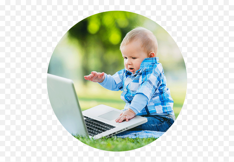 Toddler Password - Toddler On Laptop Png,Toddler Png