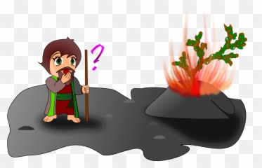 Plantflowerart Png Clipart - Royalty Free SVG Moses And The Burning Bush