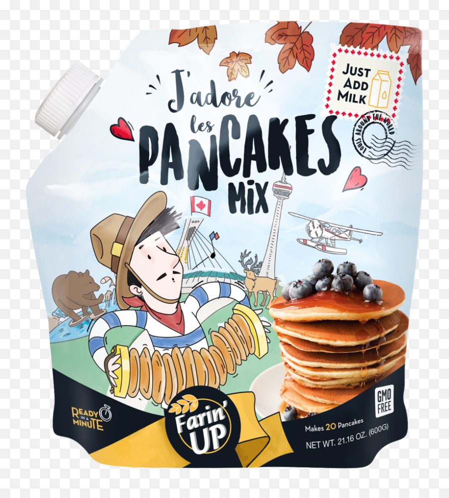 Ju0027adore Les Pancakes Mix - Farin Up Pancake Png,Pancakes Png