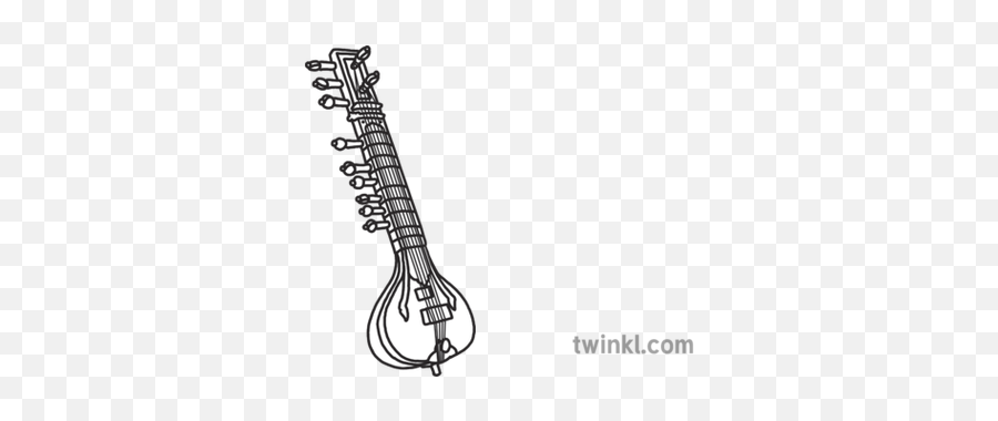 Sitar String Instrument Musical Plucked Indian India Necked - Letter R In Cursive Png,Lute Png