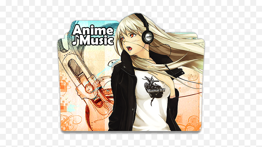 Anime Girl Music Icon Png Transparent Background Free - Anime Music Folder Icon,Transparent Anime Girl