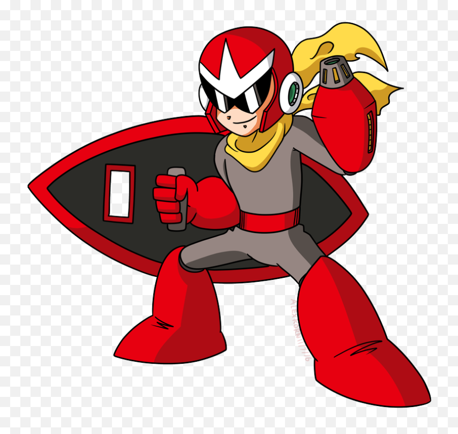 Mega Man Unleashed - Proto Man By Almkor 1111715 Png Mega Man Proto Man Png Transparent,Mega Man Png