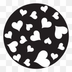 Heart Break Up 1 Gobo Projected Image - Circle png