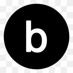 Letter B Circle Logo Black White - Cursor Icon Png