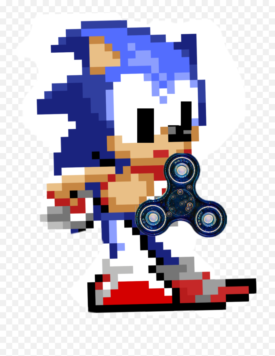 Fidget Spinnersonic - 8 Bit Sonic Png Clipart Full Size Sonic Pixel Art,Sonic Png