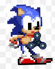 Fidget Spinnersonic - 8 Bit Sonic Png Clipart Full Size Sonic Pixel Art,Sonic Png