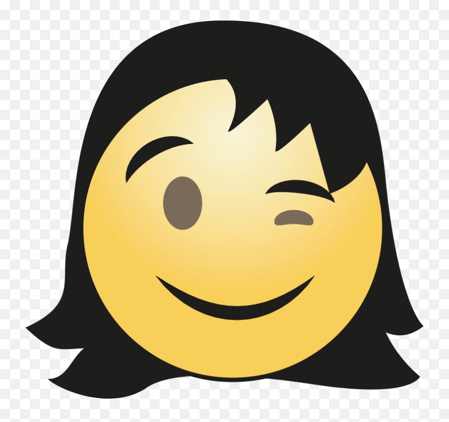 Hair Girl Emoji Png Hd Mart - Girl Emoji,Happy Face Emoji Png