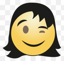Hair Girl Emoji Png Hd Mart - Girl Emoji,Happy Face Emoji Png