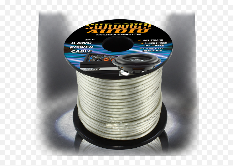 8 Awg Power Cable - American Wire Gauge Png,Sundown Audio Logo